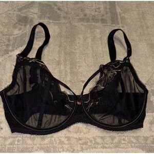 Curvy Kate BLACK Scantilly Fascinate Plunge Underwire Unlined Bra Sz 32H NWOT